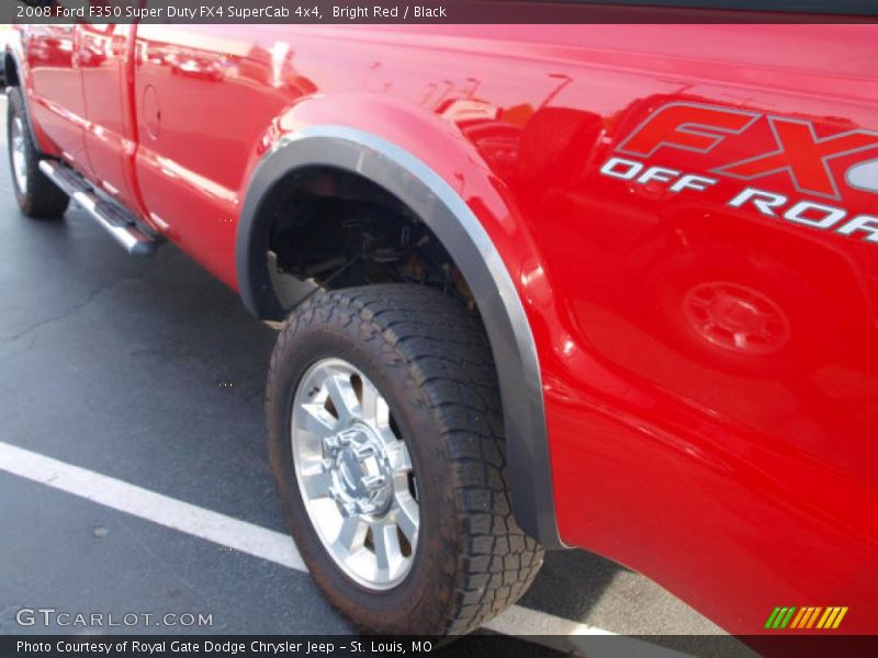 Bright Red / Black 2008 Ford F350 Super Duty FX4 SuperCab 4x4