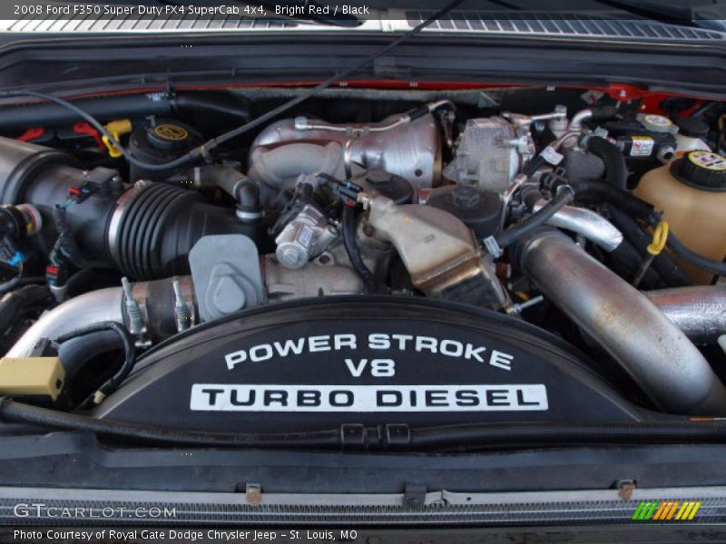 Bright Red / Black 2008 Ford F350 Super Duty FX4 SuperCab 4x4
