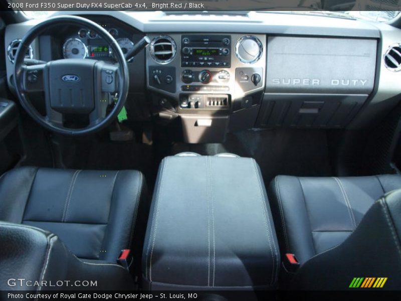 Bright Red / Black 2008 Ford F350 Super Duty FX4 SuperCab 4x4