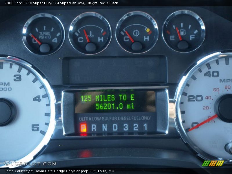 Bright Red / Black 2008 Ford F350 Super Duty FX4 SuperCab 4x4