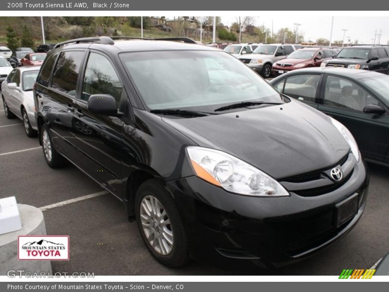 Black / Stone 2008 Toyota Sienna LE AWD