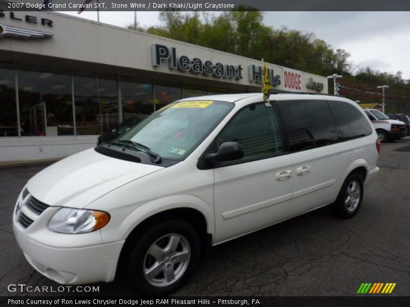 Stone White / Dark Khaki/Light Graystone 2007 Dodge Grand Caravan SXT
