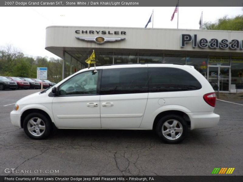 Stone White / Dark Khaki/Light Graystone 2007 Dodge Grand Caravan SXT