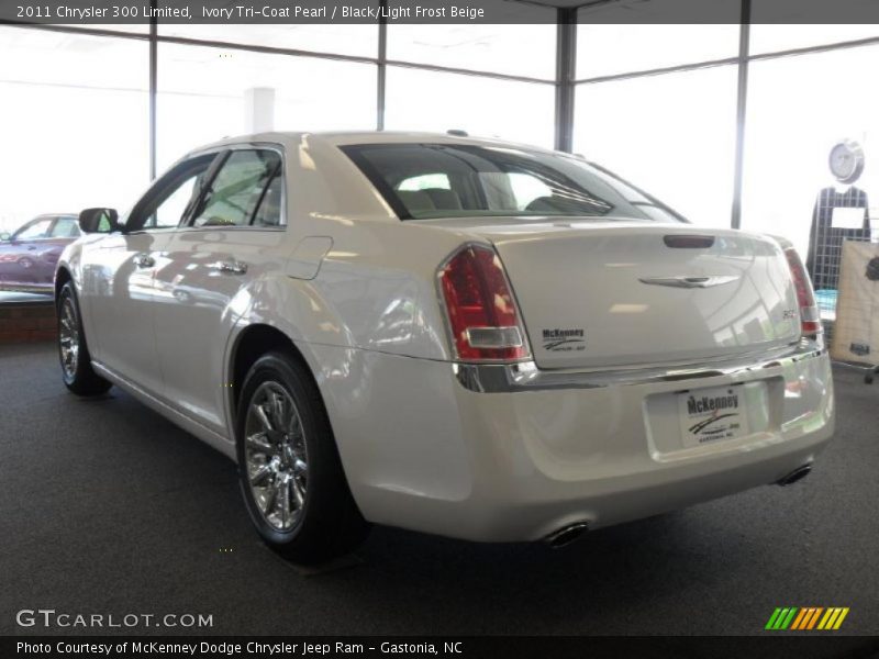 Ivory Tri-Coat Pearl / Black/Light Frost Beige 2011 Chrysler 300 Limited