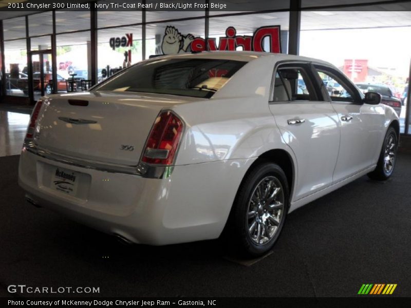 Ivory Tri-Coat Pearl / Black/Light Frost Beige 2011 Chrysler 300 Limited