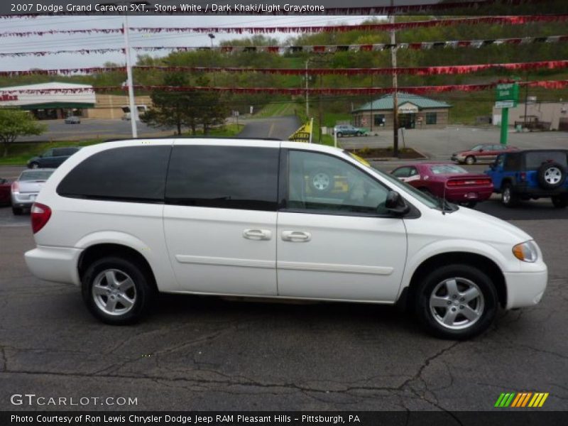 Stone White / Dark Khaki/Light Graystone 2007 Dodge Grand Caravan SXT