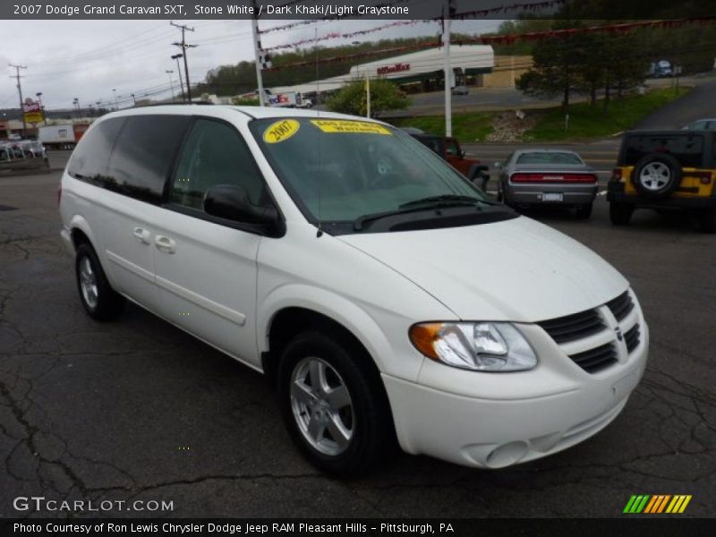 Stone White / Dark Khaki/Light Graystone 2007 Dodge Grand Caravan SXT