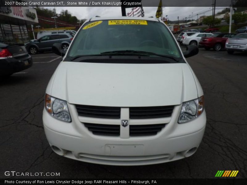 Stone White / Dark Khaki/Light Graystone 2007 Dodge Grand Caravan SXT