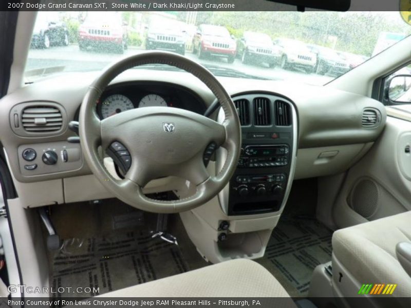 Stone White / Dark Khaki/Light Graystone 2007 Dodge Grand Caravan SXT
