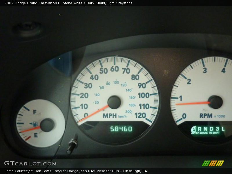 Stone White / Dark Khaki/Light Graystone 2007 Dodge Grand Caravan SXT