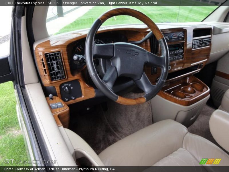 Light Pewter Metallic / Neutral 2003 Chevrolet Express 1500 LS Passenger Conversion Van