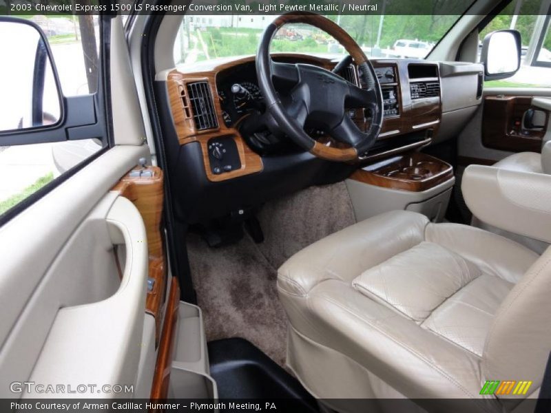 Light Pewter Metallic / Neutral 2003 Chevrolet Express 1500 LS Passenger Conversion Van