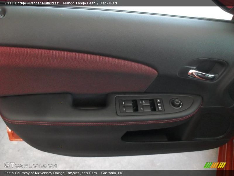Mango Tango Pearl / Black/Red 2011 Dodge Avenger Mainstreet