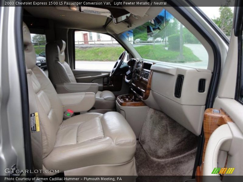 Light Pewter Metallic / Neutral 2003 Chevrolet Express 1500 LS Passenger Conversion Van