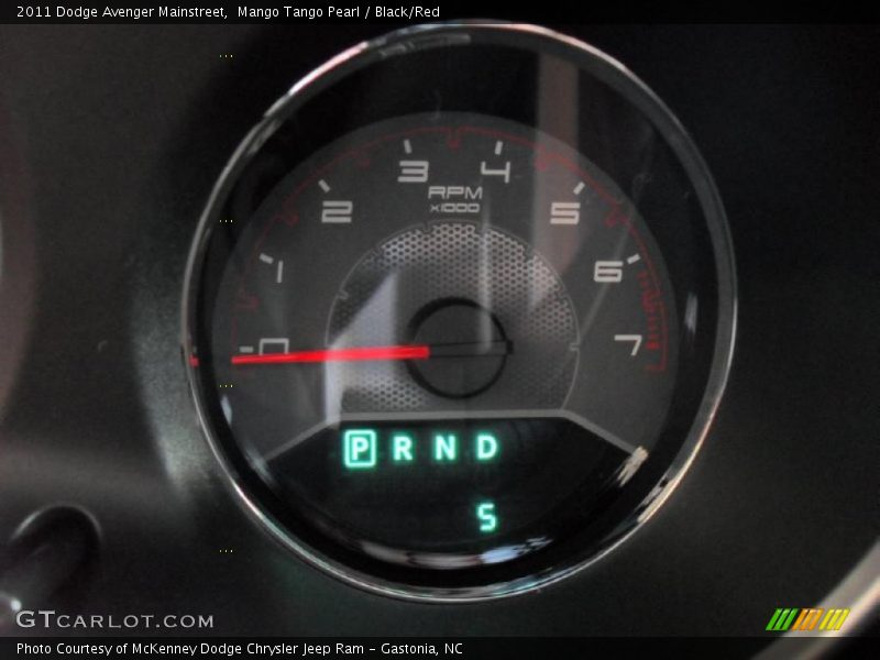Mango Tango Pearl / Black/Red 2011 Dodge Avenger Mainstreet