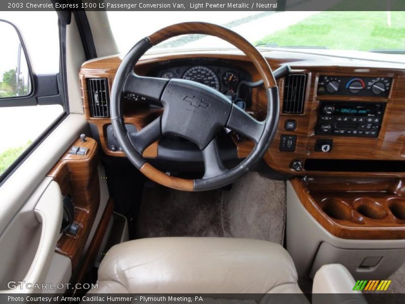 Light Pewter Metallic / Neutral 2003 Chevrolet Express 1500 LS Passenger Conversion Van