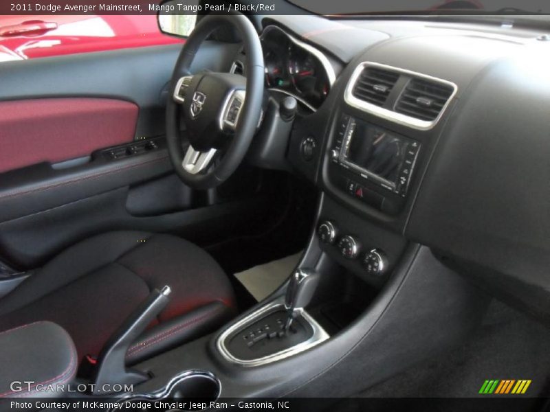 Mango Tango Pearl / Black/Red 2011 Dodge Avenger Mainstreet