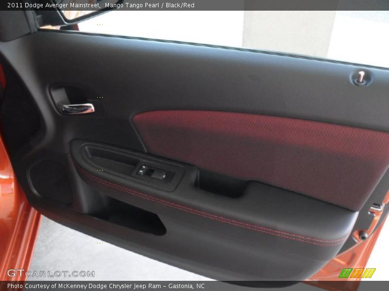 Mango Tango Pearl / Black/Red 2011 Dodge Avenger Mainstreet