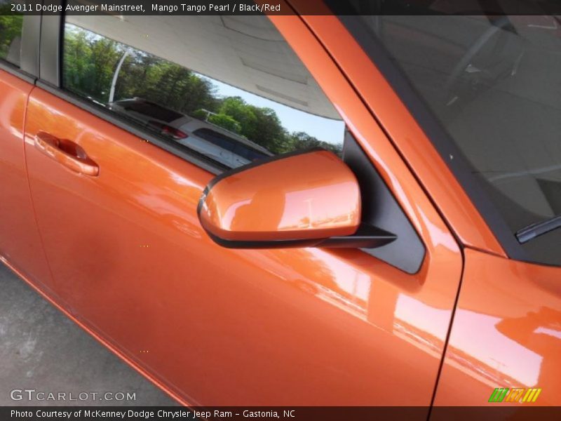 Mango Tango Pearl / Black/Red 2011 Dodge Avenger Mainstreet