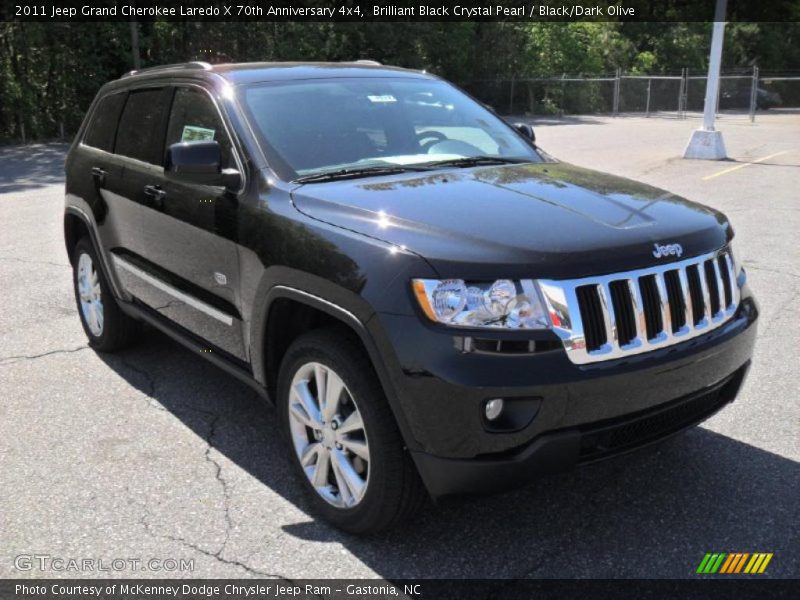 Brilliant Black Crystal Pearl / Black/Dark Olive 2011 Jeep Grand Cherokee Laredo X 70th Anniversary 4x4