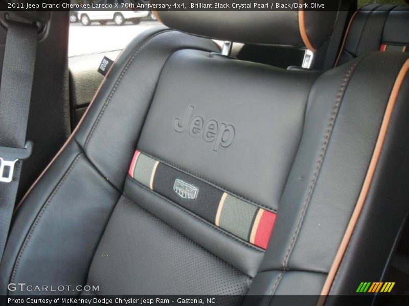  2011 Grand Cherokee Laredo X 70th Anniversary 4x4 Black/Dark Olive Interior
