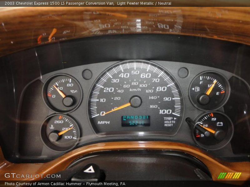  2003 Express 1500 LS Passenger Conversion Van 1500 LS Passenger Conversion Van Gauges
