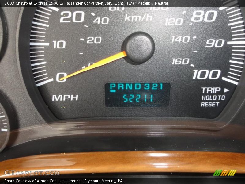 Light Pewter Metallic / Neutral 2003 Chevrolet Express 1500 LS Passenger Conversion Van