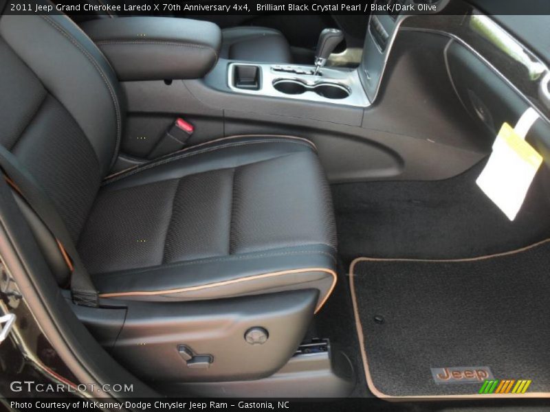 Brilliant Black Crystal Pearl / Black/Dark Olive 2011 Jeep Grand Cherokee Laredo X 70th Anniversary 4x4