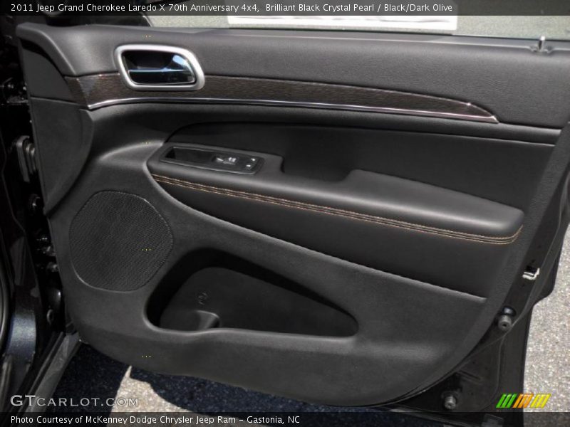Brilliant Black Crystal Pearl / Black/Dark Olive 2011 Jeep Grand Cherokee Laredo X 70th Anniversary 4x4