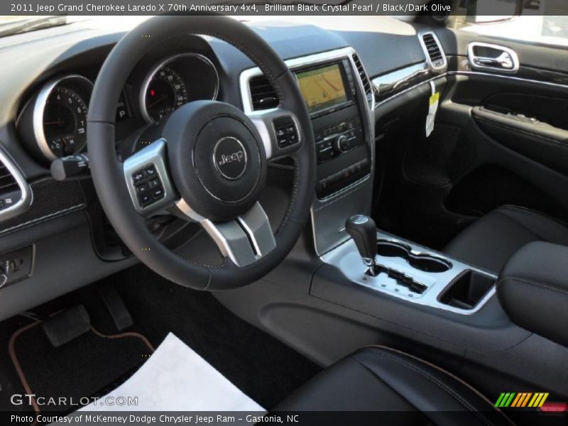 Brilliant Black Crystal Pearl / Black/Dark Olive 2011 Jeep Grand Cherokee Laredo X 70th Anniversary 4x4