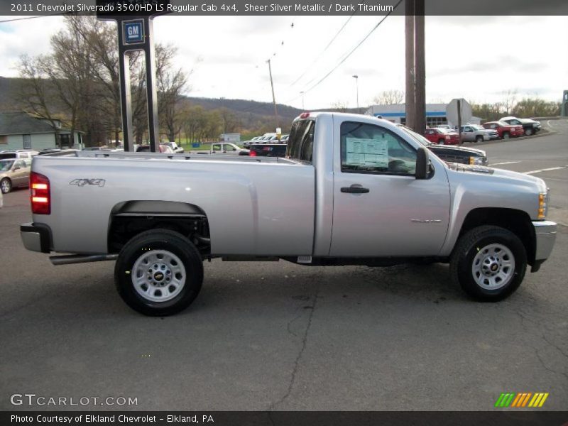 Sheer Silver Metallic / Dark Titanium 2011 Chevrolet Silverado 3500HD LS Regular Cab 4x4
