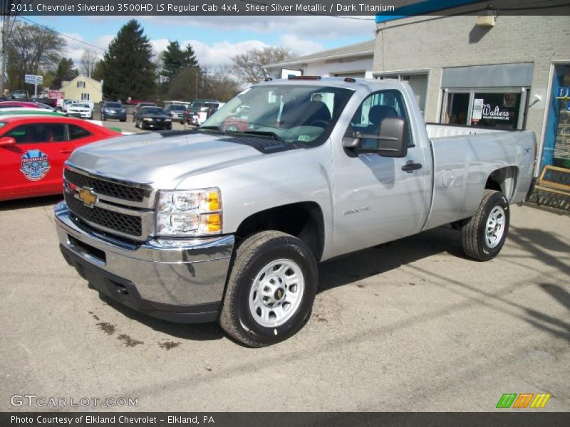 Sheer Silver Metallic / Dark Titanium 2011 Chevrolet Silverado 3500HD LS Regular Cab 4x4
