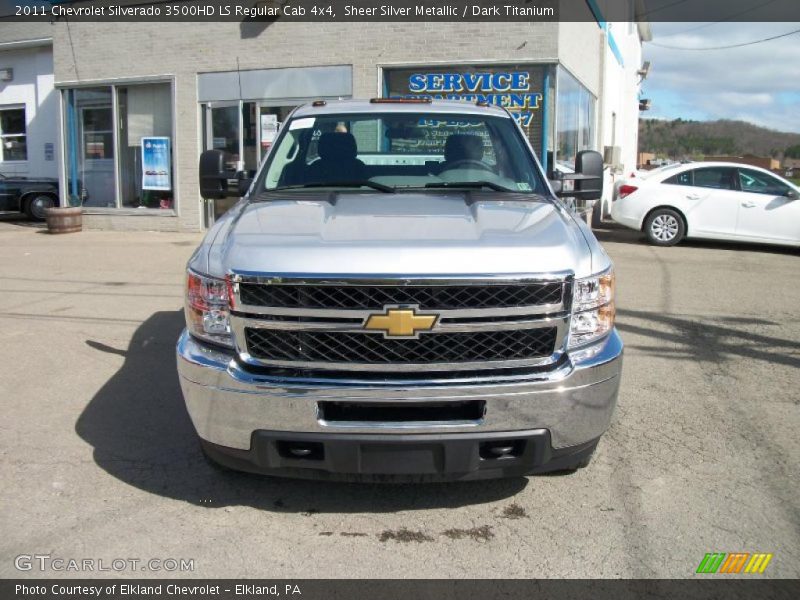 Sheer Silver Metallic / Dark Titanium 2011 Chevrolet Silverado 3500HD LS Regular Cab 4x4
