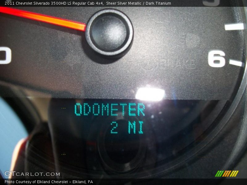 Sheer Silver Metallic / Dark Titanium 2011 Chevrolet Silverado 3500HD LS Regular Cab 4x4