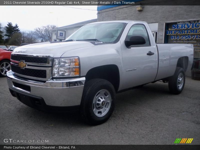 Sheer Silver Metallic / Dark Titanium 2011 Chevrolet Silverado 2500HD Regular Cab 4x4