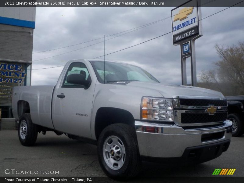 Sheer Silver Metallic / Dark Titanium 2011 Chevrolet Silverado 2500HD Regular Cab 4x4