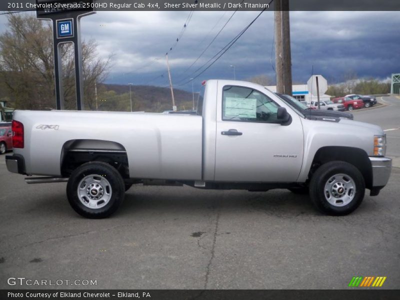 Sheer Silver Metallic / Dark Titanium 2011 Chevrolet Silverado 2500HD Regular Cab 4x4