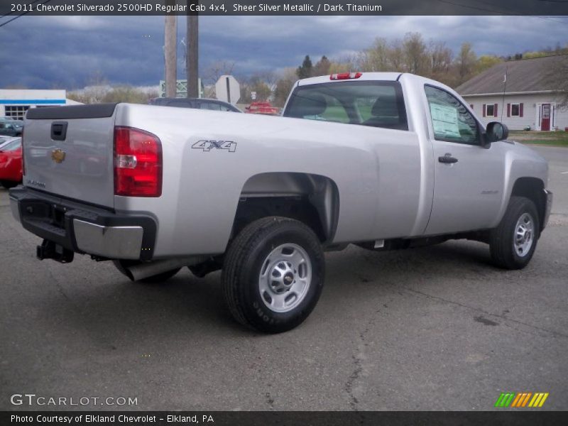 Sheer Silver Metallic / Dark Titanium 2011 Chevrolet Silverado 2500HD Regular Cab 4x4