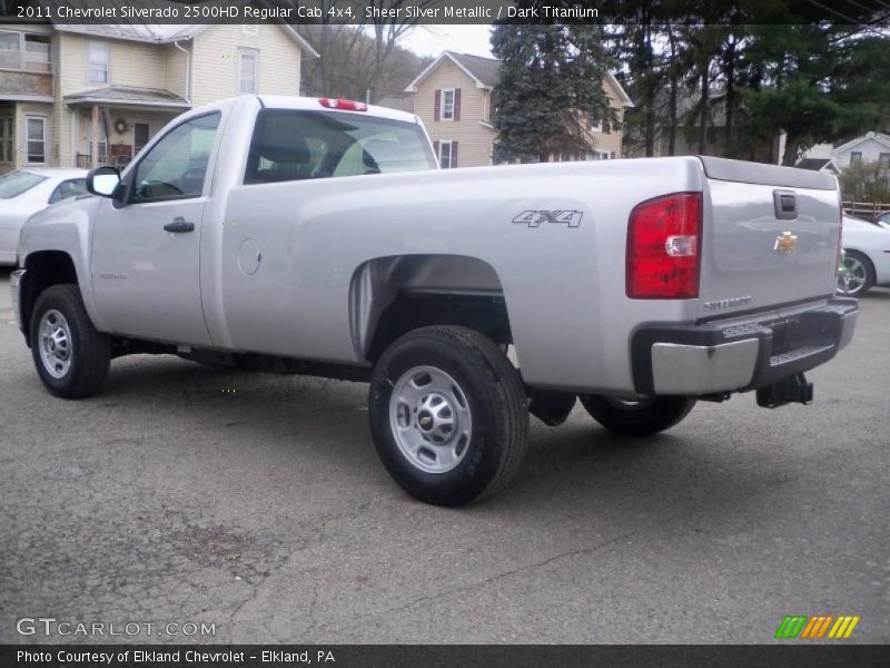 Sheer Silver Metallic / Dark Titanium 2011 Chevrolet Silverado 2500HD Regular Cab 4x4