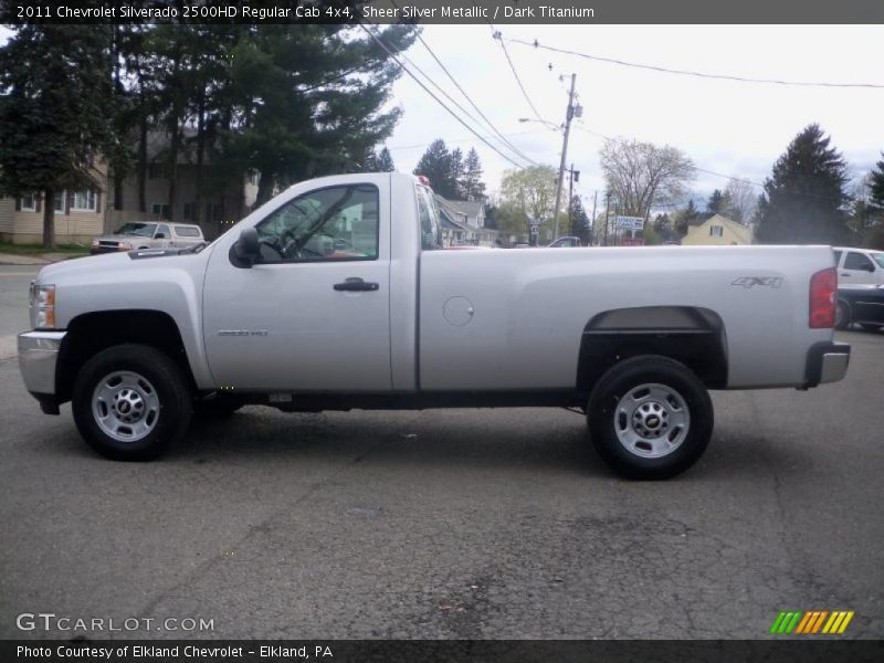 Sheer Silver Metallic / Dark Titanium 2011 Chevrolet Silverado 2500HD Regular Cab 4x4