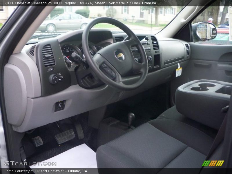 Sheer Silver Metallic / Dark Titanium 2011 Chevrolet Silverado 2500HD Regular Cab 4x4