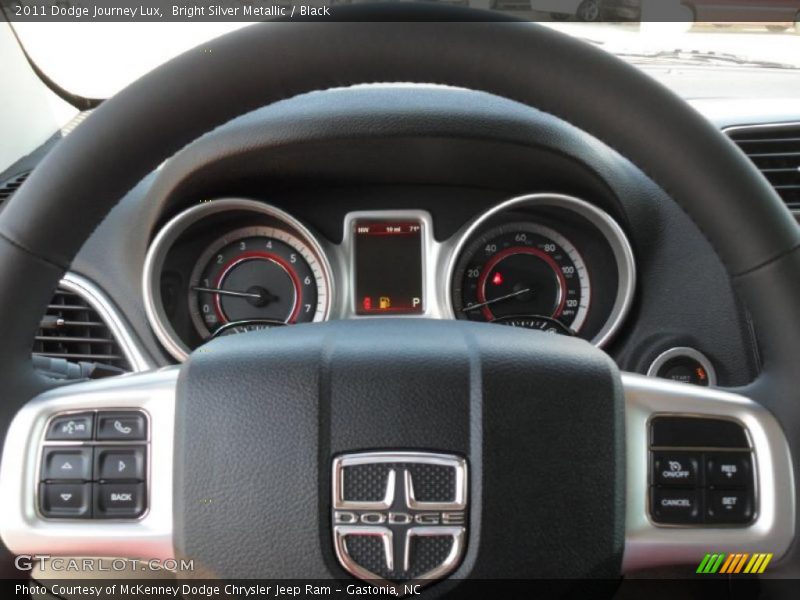 Bright Silver Metallic / Black 2011 Dodge Journey Lux