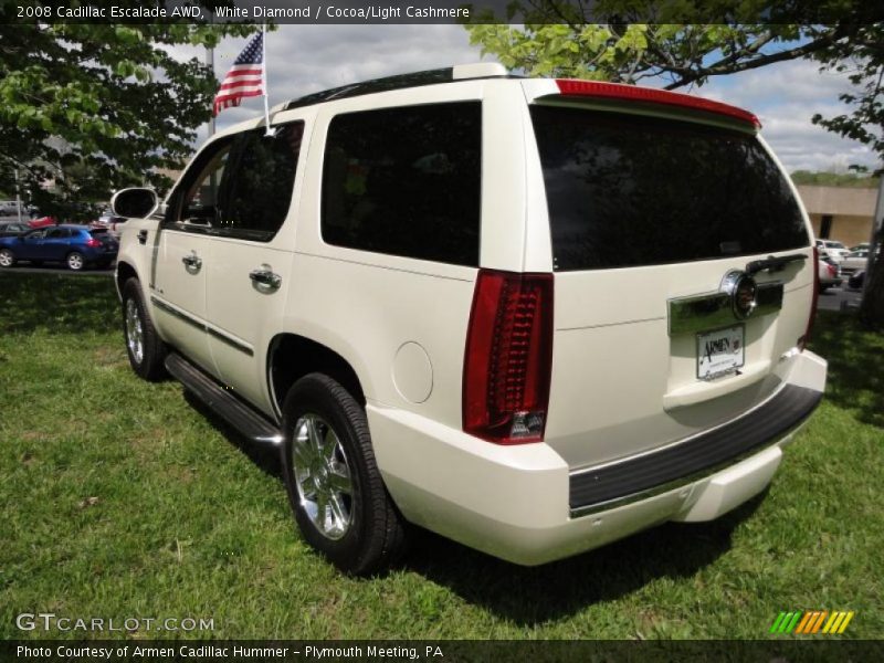 White Diamond / Cocoa/Light Cashmere 2008 Cadillac Escalade AWD