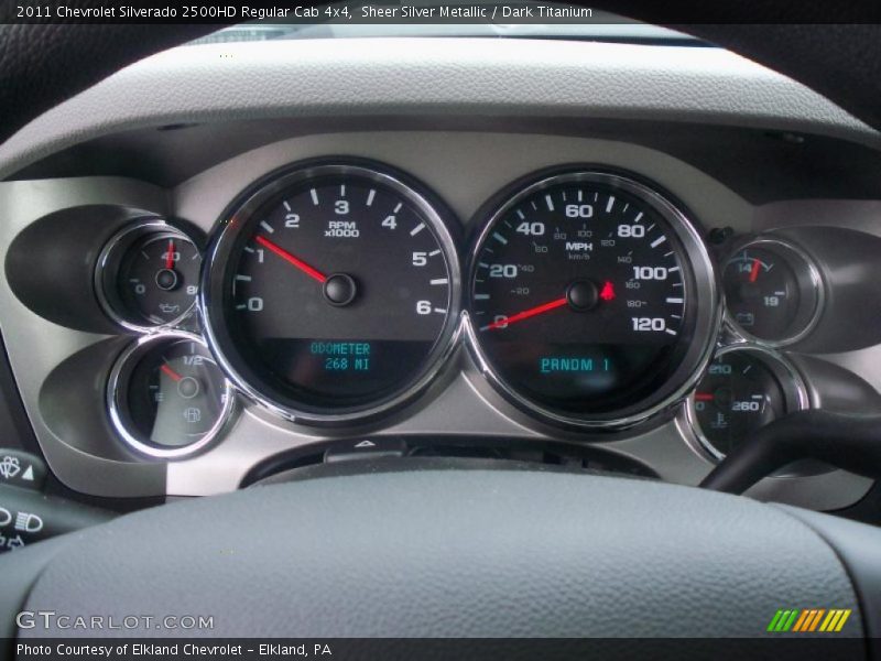 Sheer Silver Metallic / Dark Titanium 2011 Chevrolet Silverado 2500HD Regular Cab 4x4