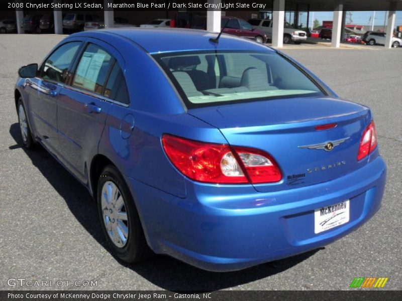 Marathon Blue Pearl / Dark Slate Gray/Light Slate Gray 2008 Chrysler Sebring LX Sedan
