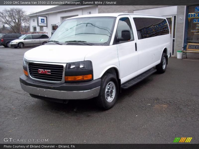 Summit White / Neutral 2009 GMC Savana Van 3500 LS Extended Passenger