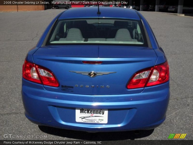 Marathon Blue Pearl / Dark Slate Gray/Light Slate Gray 2008 Chrysler Sebring LX Sedan