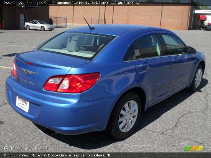 Marathon Blue Pearl / Dark Slate Gray/Light Slate Gray 2008 Chrysler Sebring LX Sedan