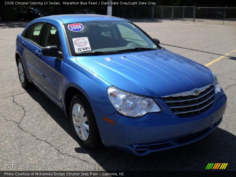 Marathon Blue Pearl / Dark Slate Gray/Light Slate Gray 2008 Chrysler Sebring LX Sedan