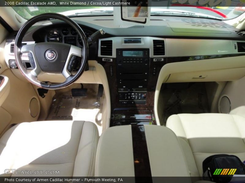 White Diamond / Cocoa/Light Cashmere 2008 Cadillac Escalade AWD